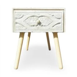 MENZZO Bout De Lit Jadida Blanc Et Tissu 11 MENZZO Bout De Lit Jadida Blanc Et Tissu -magasin Vente-unique bout de lit jadida blanc et tissu 7930551 20060023 1200x1200