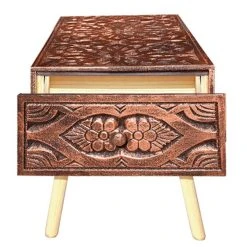 MENZZO Bout De Lit Jadida Cuivre Et Tissu -magasin Vente-unique bout de lit jadida cuivre et tissu 7930901 20060977 1200x1200