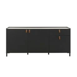 GAMI Buffet 3 Portes Et 1 Tiroir 160x45x79 Cm Noir - AMSTY -magasin Vente-unique buffet 3 portes et 1 tiroir 160x45x79 cm noir amsty 9367143 24500457 457 1140x1140