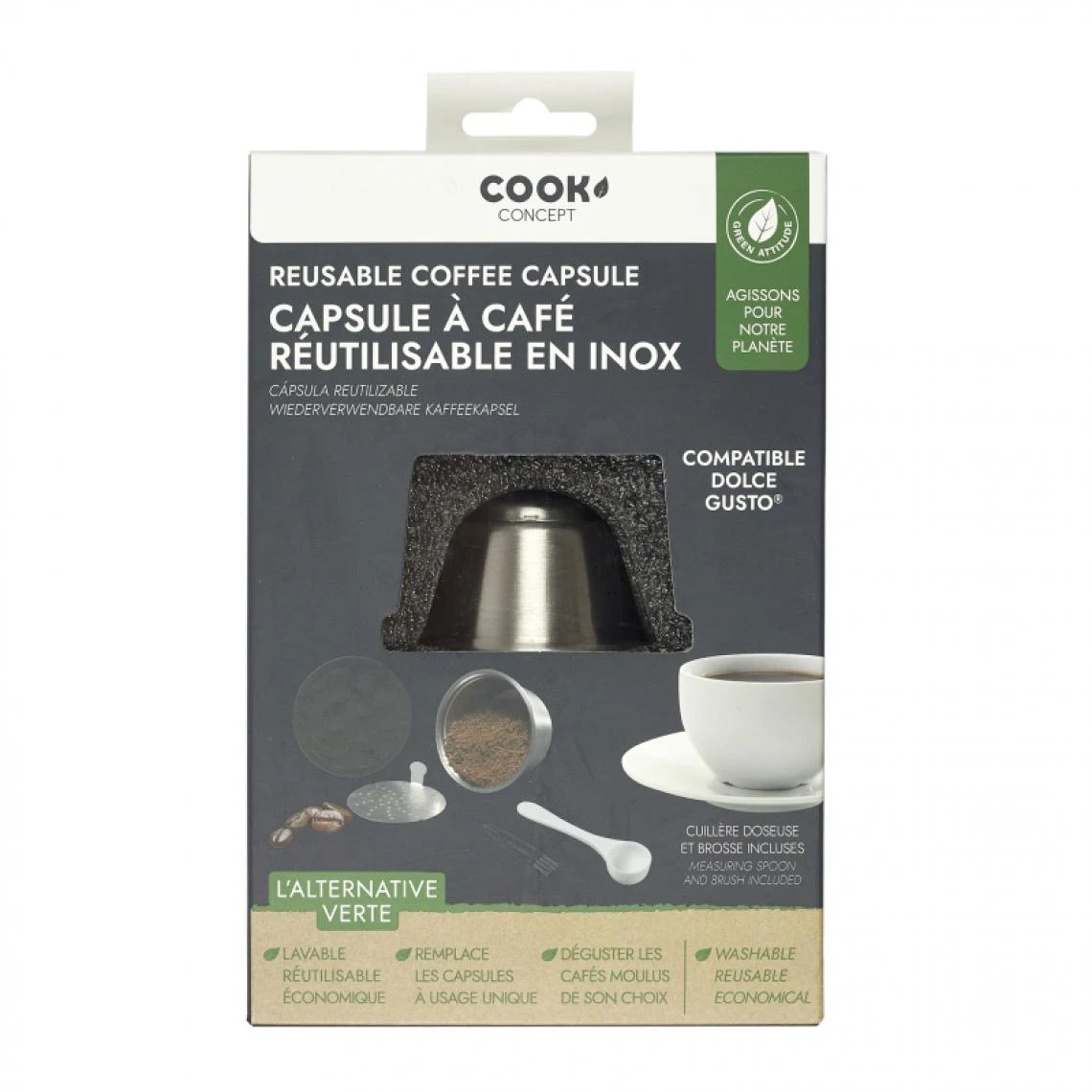Ac-Deco Capsule Réutilisable En Inox Compatible Dolce Gusto. 5 Ac-Deco Capsule Réutilisable En Inox Compatible Dolce Gusto. – Image 3