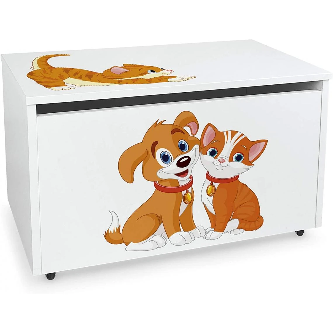 Leomark Coffre à Jouets XXL Sur Roulettes: Chat Et Chien 4 Leomark Coffre à Jouets XXL Sur Roulettes: Chat Et Chien – Image 2