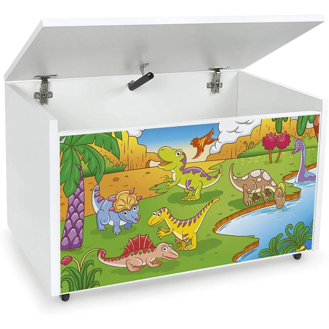 Leomark Coffre à Jouets XXL Sur Roulettes: Dino 4 Leomark Coffre à Jouets XXL Sur Roulettes: Dino – Image 2