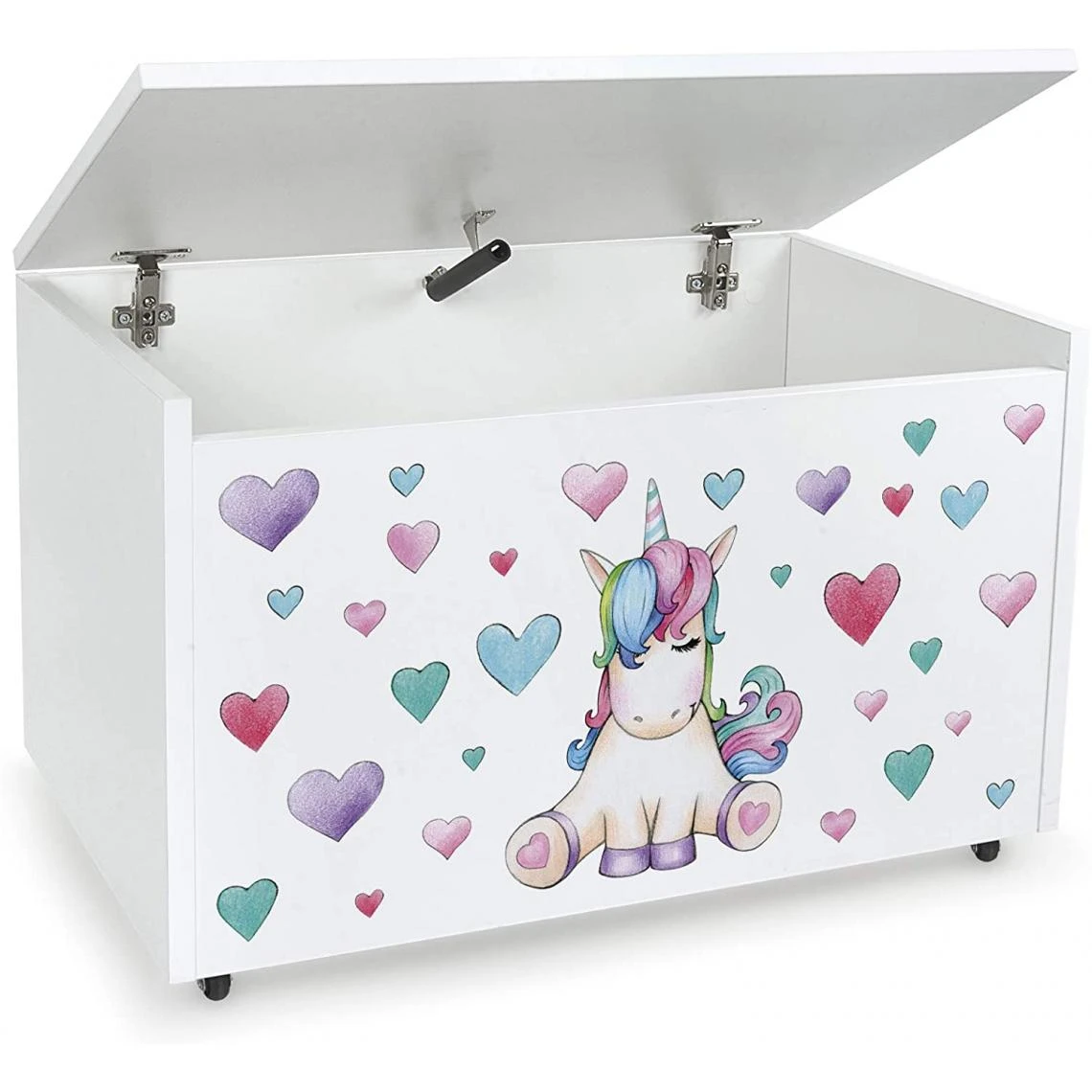 Leomark Coffre à Jouets XXL Sur Roulettes: Licorne 4 Leomark Coffre à Jouets XXL Sur Roulettes: Licorne – Image 2