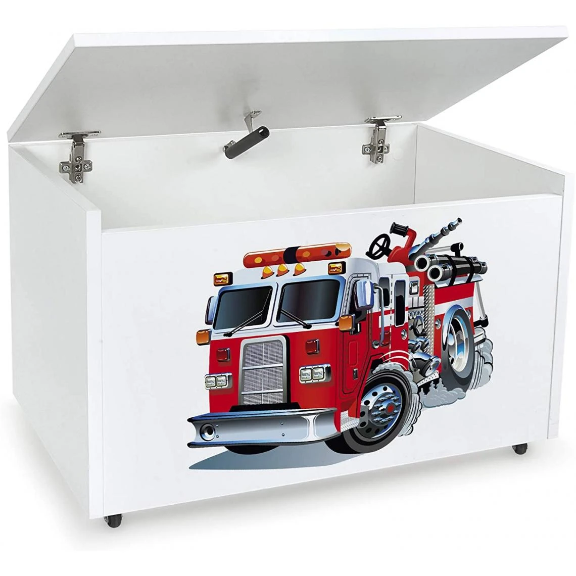 Leomark Coffre à Jouets XXL Sur Roulettes: Pompiers 4 Leomark Coffre à Jouets XXL Sur Roulettes: Pompiers – Image 2