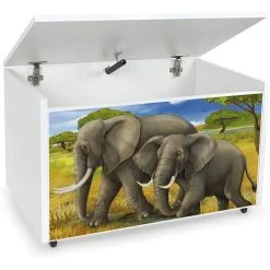 Leomark Coffre à Jouets XXL Sur Roulettes: Safari -magasin Vente-unique coffre a jouets xxl sur roulettes safari 11682962 30771702 1140x1140