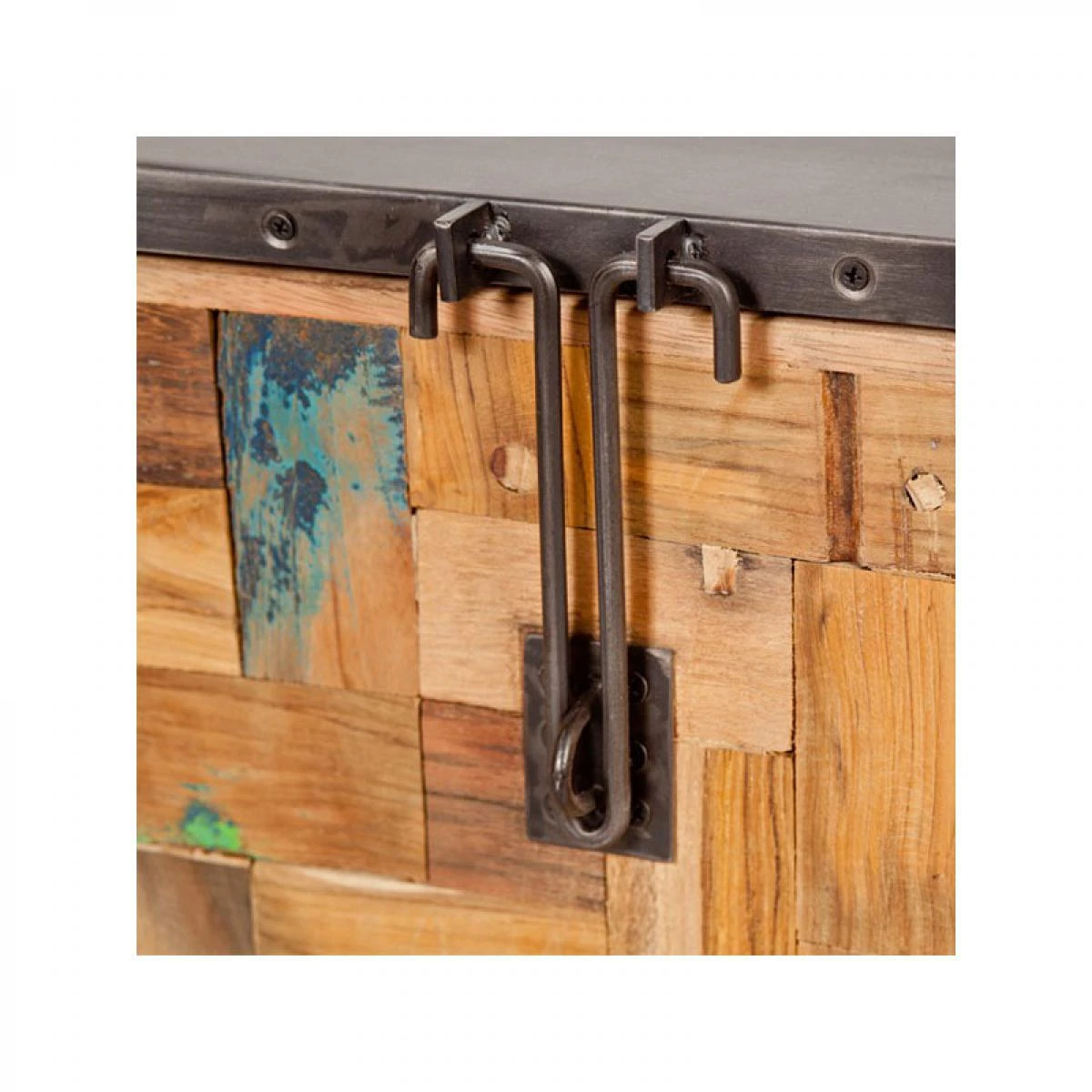 Tousmesmeubles Coffre De Rangement 100 Cm - INDUSTRY 4 Tousmesmeubles Coffre De Rangement 100 Cm - INDUSTRY – Image 2