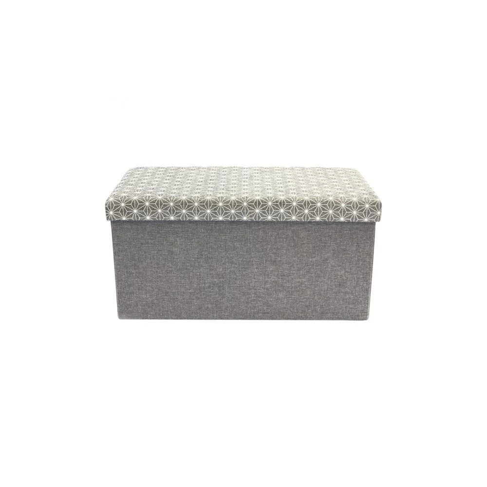 The Concept Factory Coffre Rangement Banc Tissu Gris. 5 The Concept Factory Coffre Rangement Banc Tissu Gris. – Image 3