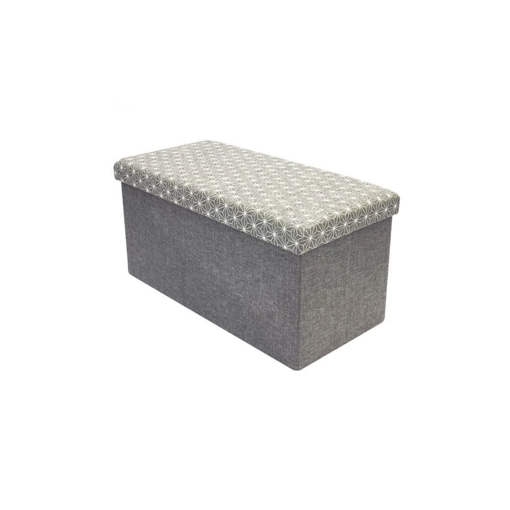 The Concept Factory Coffre Rangement Banc Tissu Gris. 6 The Concept Factory Coffre Rangement Banc Tissu Gris. – Image 4