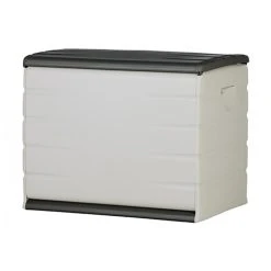 Pegane Coffre De Rangement 260L Coloris Intérieur/extérieur Noir/taupe - Lo...