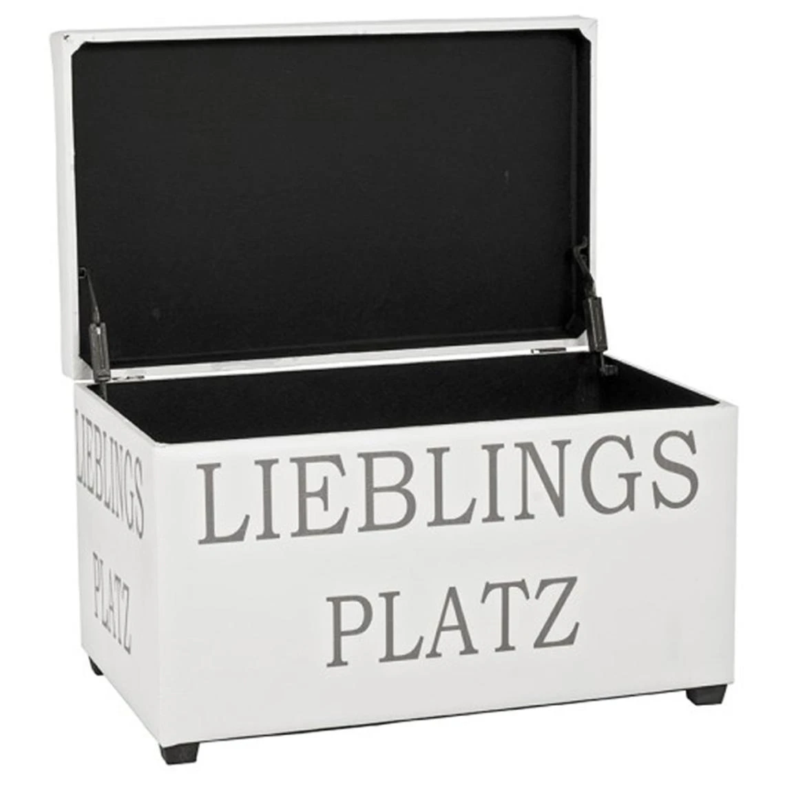 Pegane Coffre De Rangement Coloris Blanc En MDF Et Tissu - Dim : L65 X P40 X ... 4 Pegane Coffre De Rangement Coloris Blanc En MDF Et Tissu - Dim : L65 X P40 X ... – Image 2