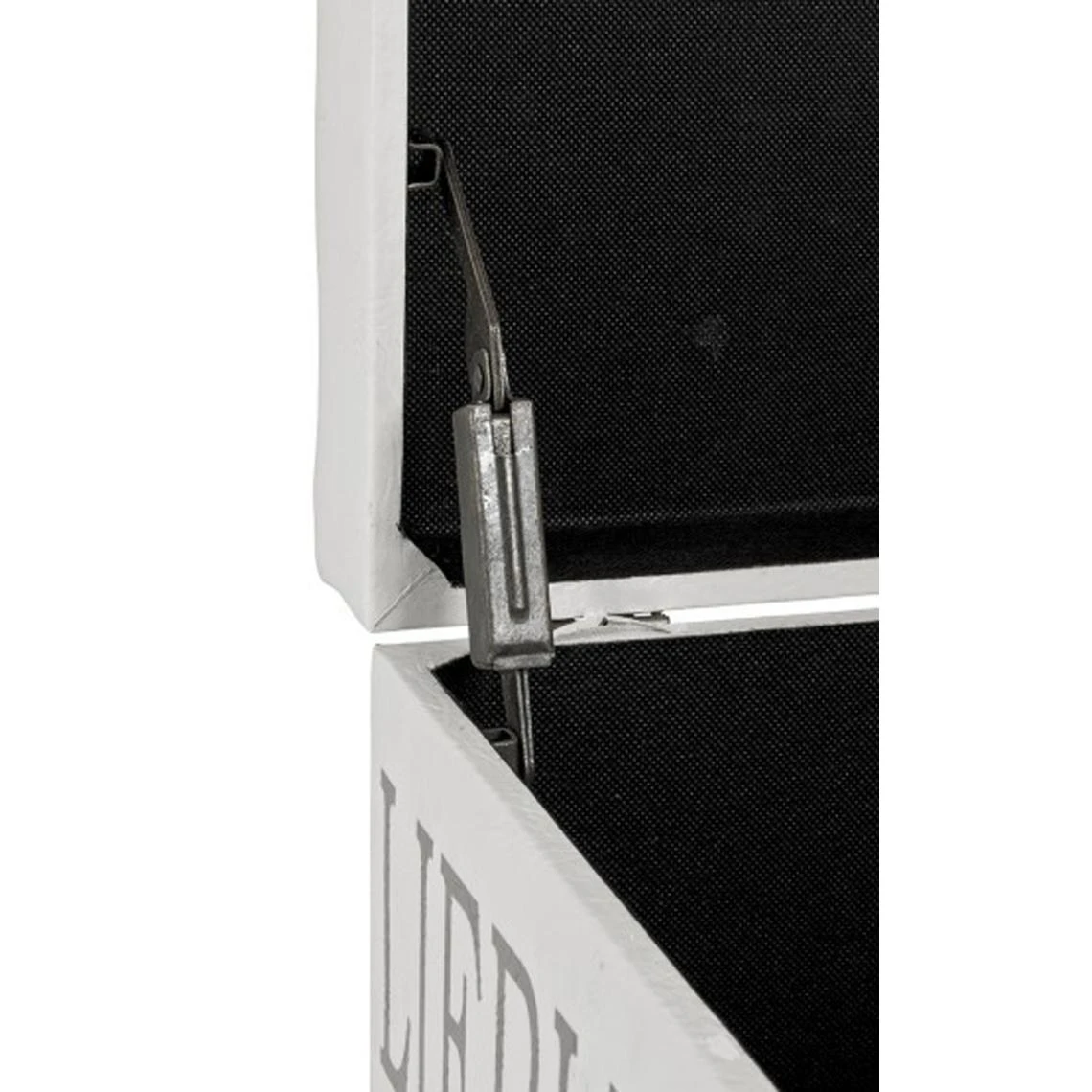 Pegane Coffre De Rangement Coloris Blanc En MDF Et Tissu - Dim : L65 X P40 X ... 5 Pegane Coffre De Rangement Coloris Blanc En MDF Et Tissu - Dim : L65 X P40 X ... – Image 3