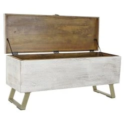 Pegane Coffre De Rangement En Bois Blanc Et Métal Coloris Doré - Longueur 1... 9 Pegane Coffre De Rangement En Bois Blanc Et Métal Coloris Doré - Longueur 1... -magasin Vente-unique coffre de rangement en bois blanc et metal coloris dore longueur 116 x profondeur 40 x hauteur 52 cm 13503286 36984412 1140x1140
