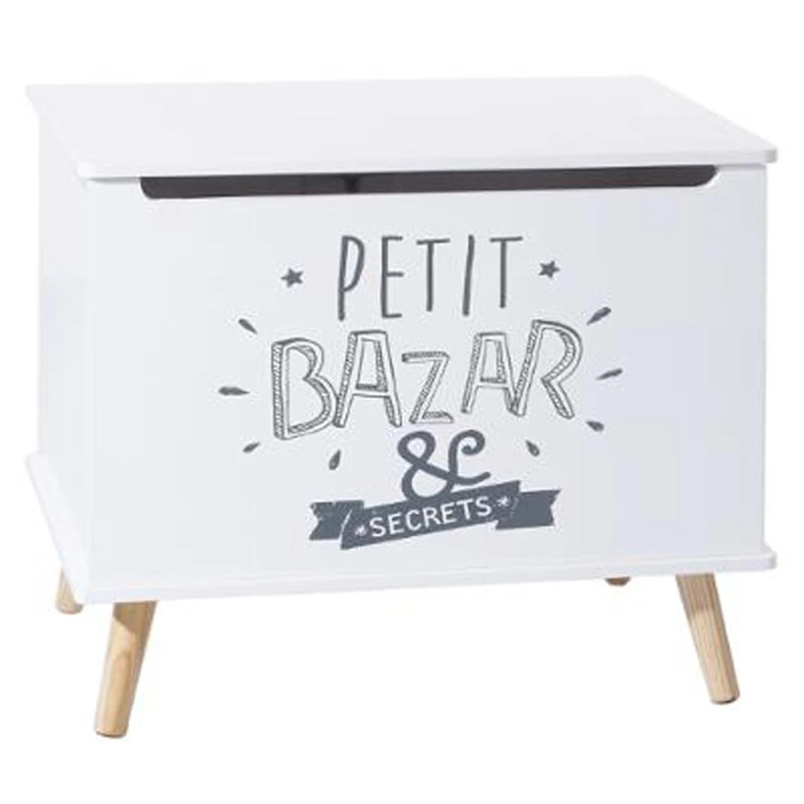 Pegane Coffre De Rangement En Bois Coloris Blanc - Dim : L 58 X L 48 X H 38 C... 3 Pegane Coffre De Rangement En Bois Coloris Blanc - Dim : L 58 X L 48 X H 38 C...
