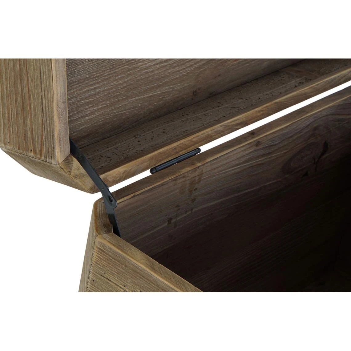 Pegane Coffre De Rangement En Bois Recyclé Coloris Marron - Longueur 130 X P... 6 Pegane Coffre De Rangement En Bois Recyclé Coloris Marron - Longueur 130 X P... – Image 4