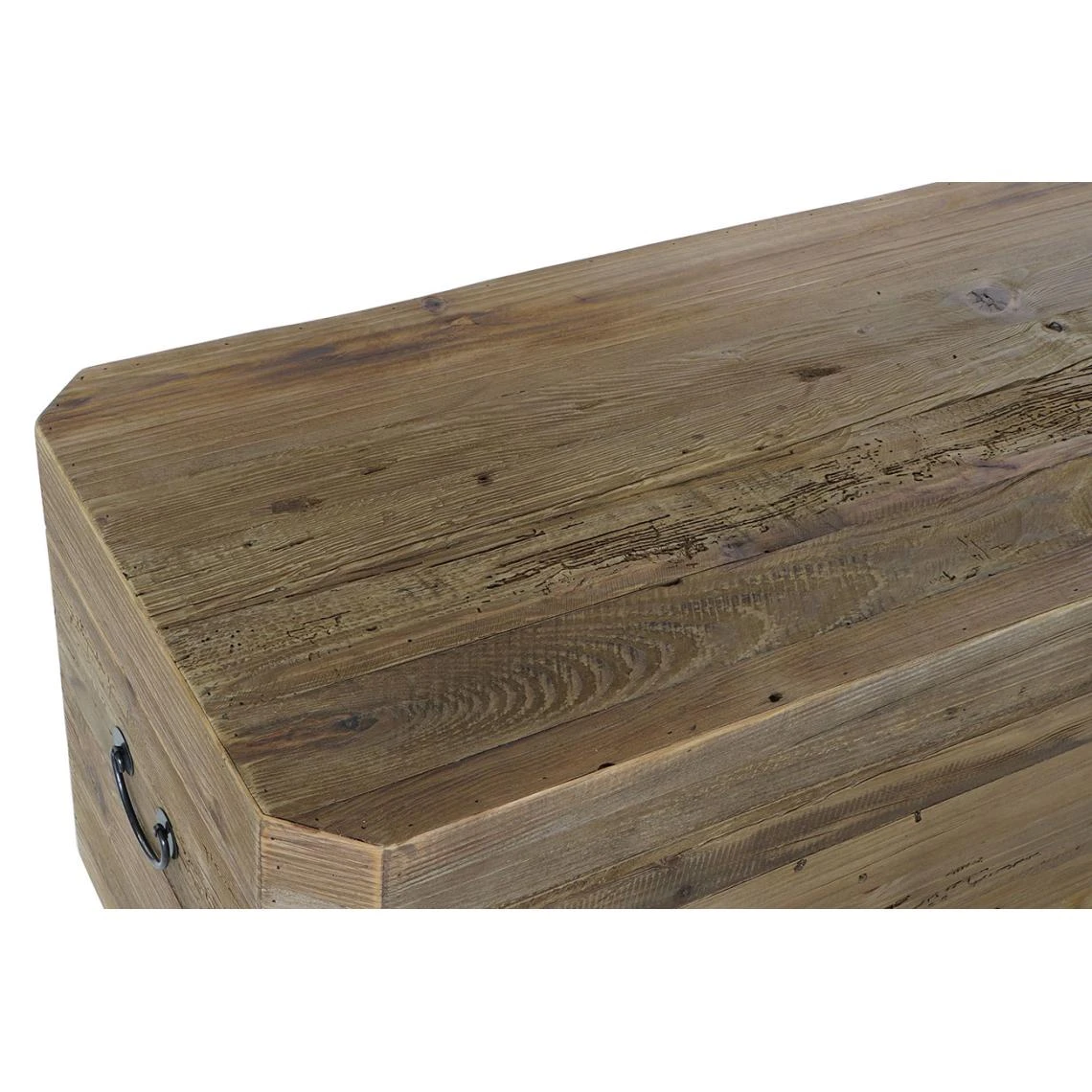 Pegane Coffre De Rangement En Bois Recyclé Coloris Marron - Longueur 130 X P... 7 Pegane Coffre De Rangement En Bois Recyclé Coloris Marron - Longueur 130 X P... – Image 5