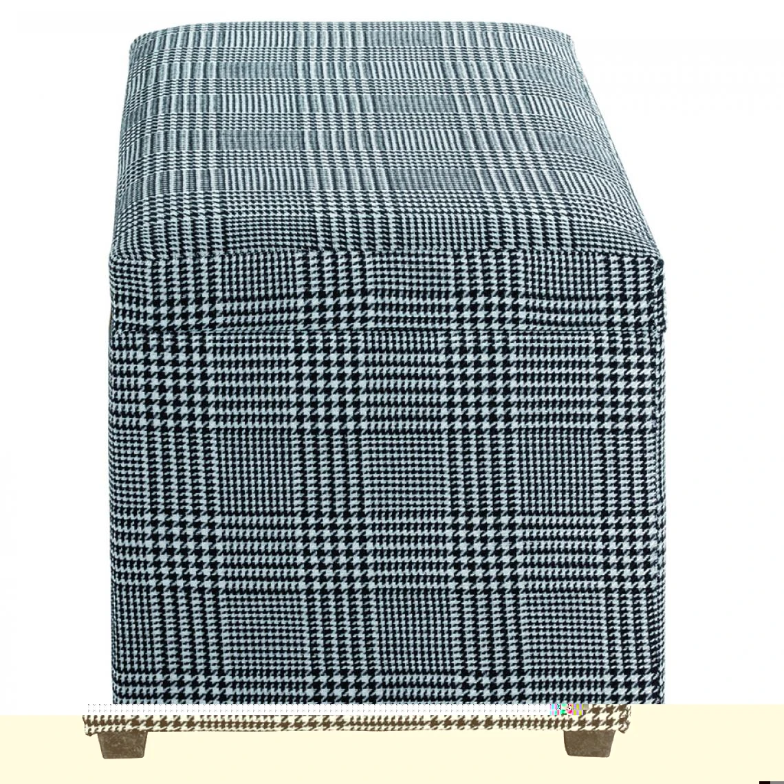 Pegane Coffre De Rangement En MDF Et Tissu Coloris noir-blanc - Longueur 65... 4 Pegane Coffre De Rangement En MDF Et Tissu Coloris noir-blanc - Longueur 65... – Image 2