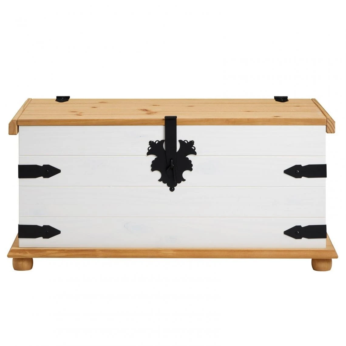 IDIMEX Coffre De Rangement En Pin TEQUILA Style Mexicain, Lasuré Blanc Et Br... 4 IDIMEX Coffre De Rangement En Pin TEQUILA Style Mexicain, Lasuré Blanc Et Br... – Image 2