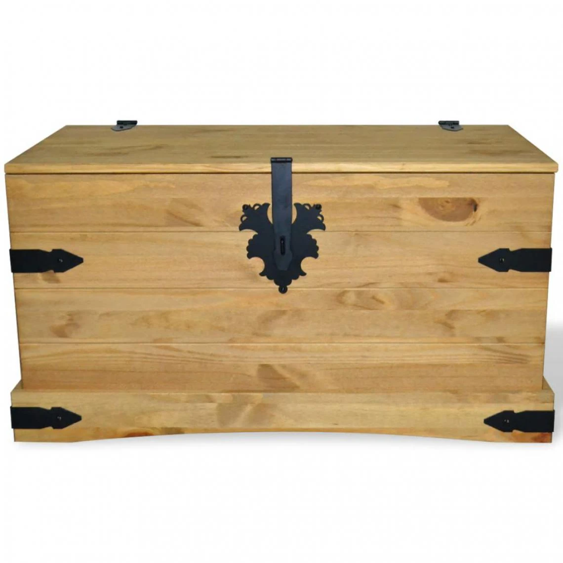 Chunhelife Coffre De Rangement Pin Mexicain Gamme Corona 91x49,5x47 Cm 5 Chunhelife Coffre De Rangement Pin Mexicain Gamme Corona 91x49,5x47 Cm – Image 3