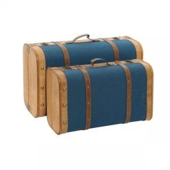 Unknown Coffre DKD Home Decor Ruidann Peuplier Toile (2 Pcs) (50 X 31 X 19 Cm)...