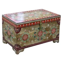 Pegane Coffre En Bois De Manguier Et MDF Multicolore - Longueur 78 X Profonde...