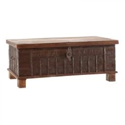 Tousmesmeubles Coffre En Bois De Teck - PALAM