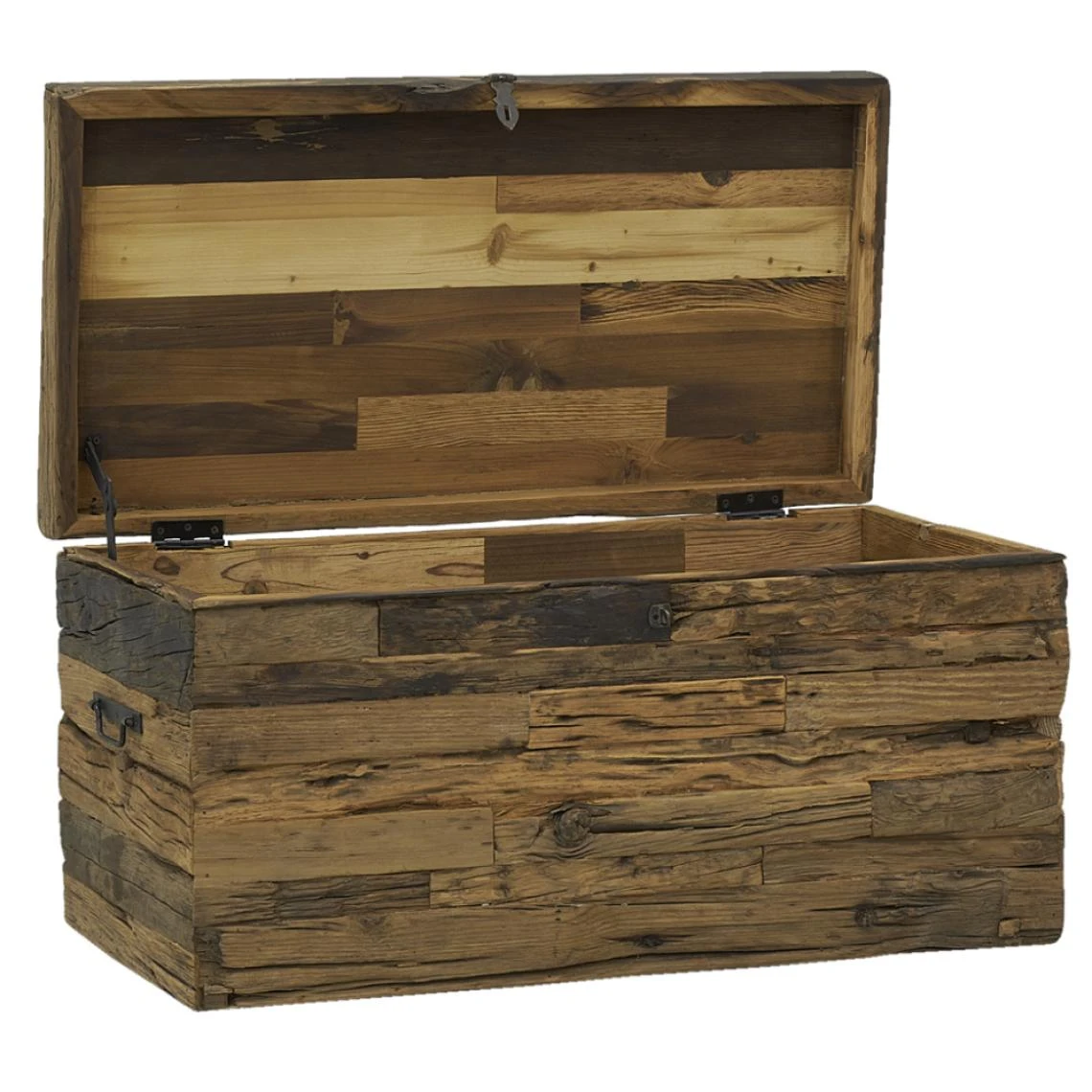 Aubry Gaspard Coffre En Bois Massif Recyclé Grand Modèle. 6 Aubry Gaspard Coffre En Bois Massif Recyclé Grand Modèle. – Image 4