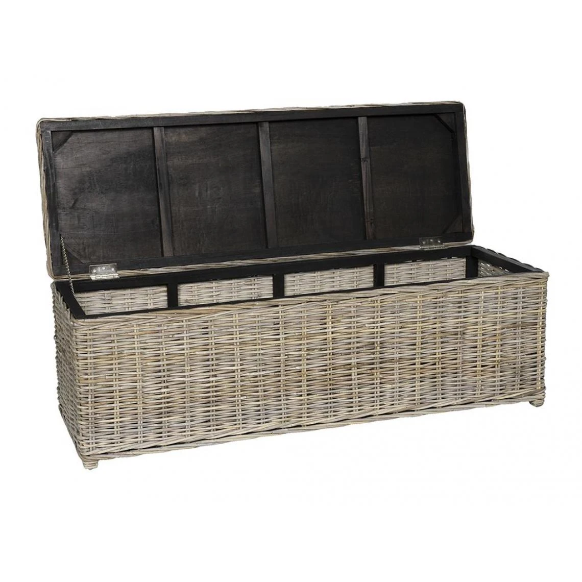 Vente-unique Coffre De Rangement En Kubu GAO - L130 X P45 X H44 Cm - Gris Naturel 5 Vente-unique Coffre De Rangement En Kubu GAO - L130 X P45 X H44 Cm - Gris Naturel – Image 3