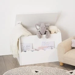 Atmosphera, Createur D'Interieur Coffre Jouets Biblio Enfant Bois Blanc Atmosphera