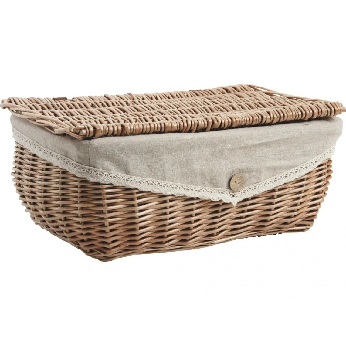 Aubry Gaspard Coffrets En Osier Clair. 3 Aubry Gaspard Coffrets En Osier Clair.