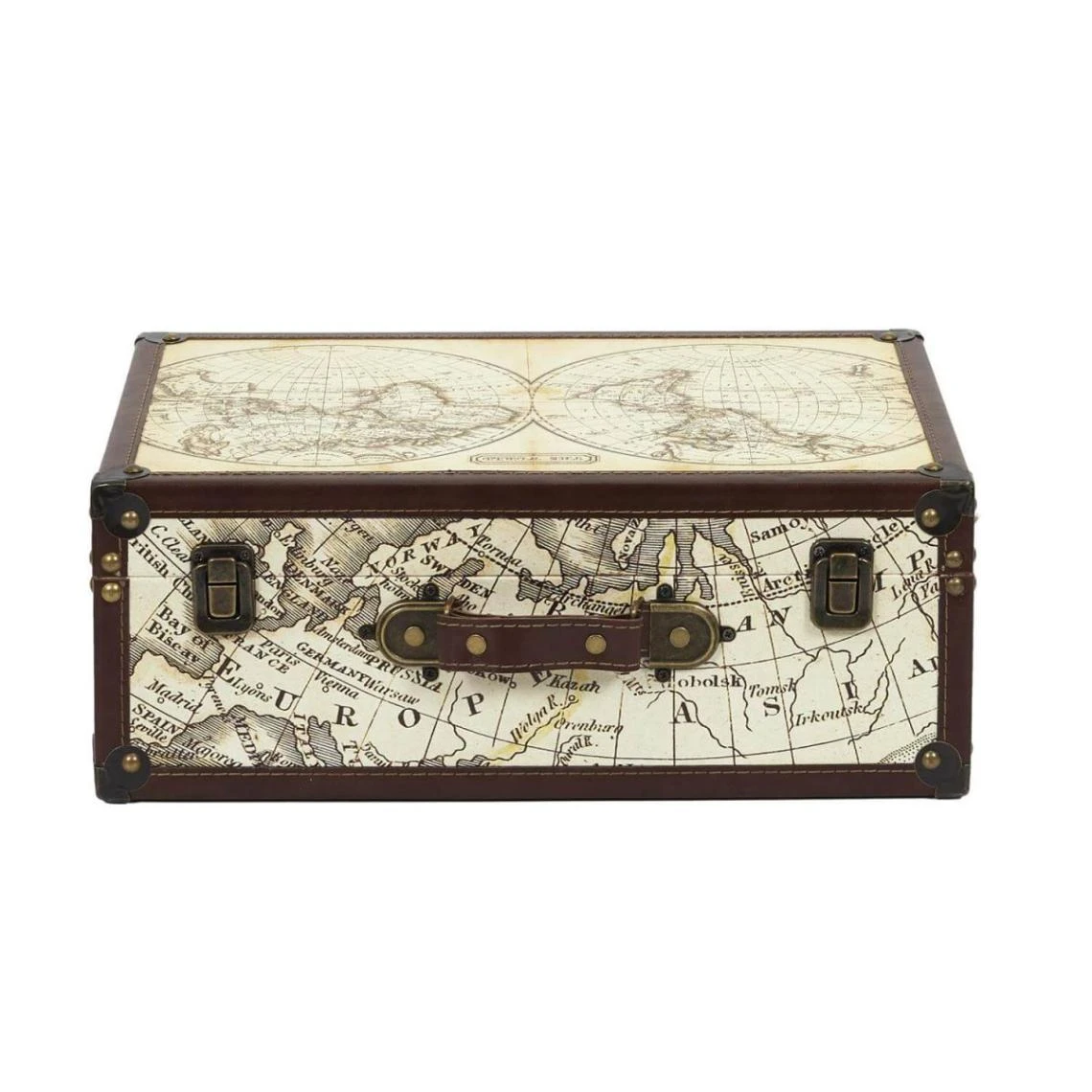 Altobuy COOPER - Lot De 2 Malles De Rangements Mappemonde Vintage 7 Altobuy COOPER - Lot De 2 Malles De Rangements Mappemonde Vintage – Image 5