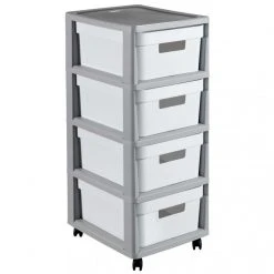 Curver Armoire à Tiroirs Pliante Infinity 44 L Blanc 239404