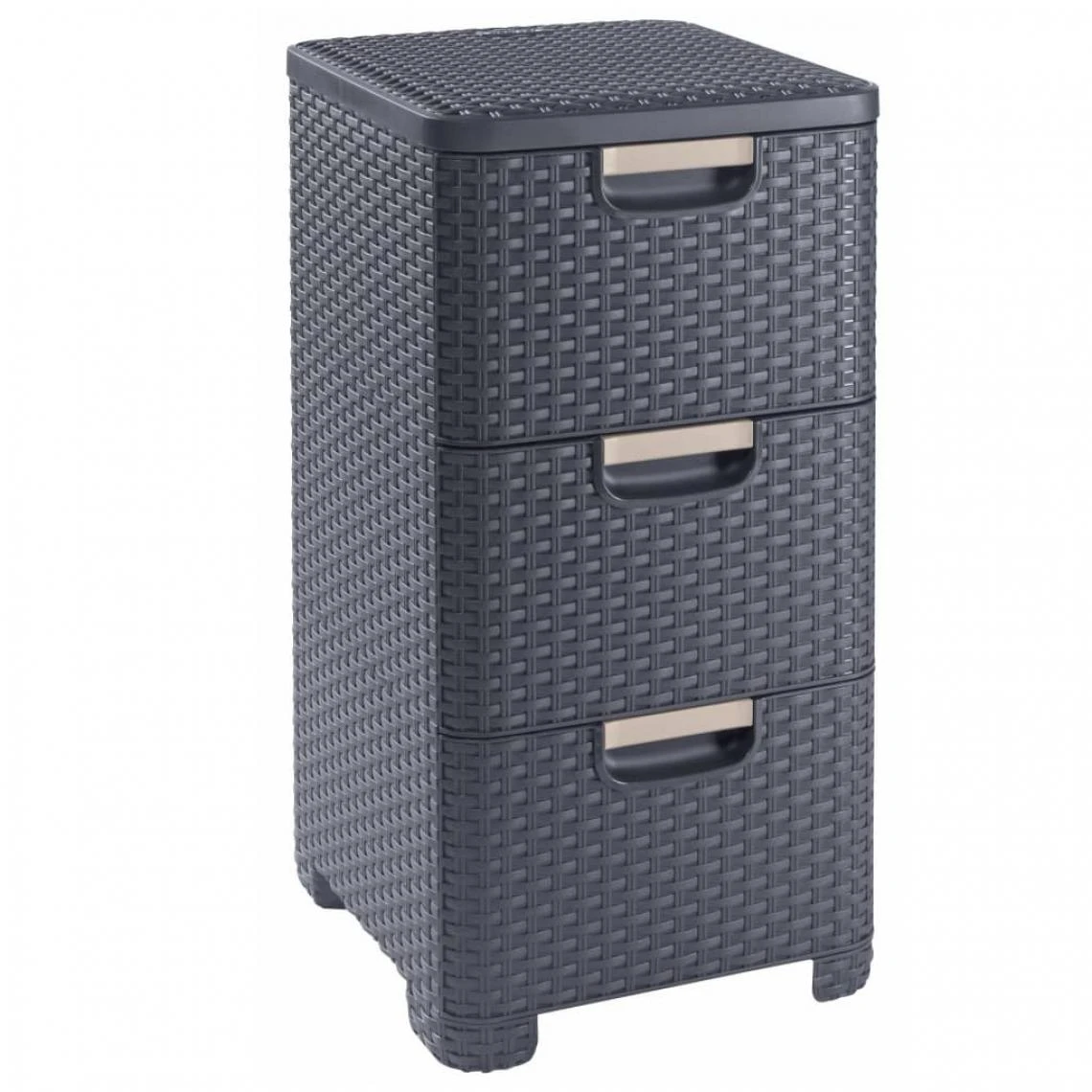 Curver Armoire à Tiroirs Style 42 L Anthracite 3 Curver Armoire à Tiroirs Style 42 L Anthracite