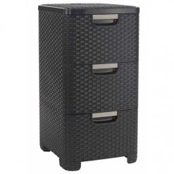 Curver Armoire à Tiroirs Style 42 L Marron 240636