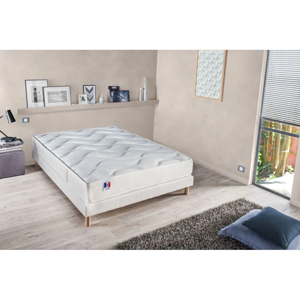 Lovea Ensemble Matelas Mousse Mémoire De Forme HD + Sommier Bois Massif 140... 3 Lovea Ensemble Matelas Mousse Mémoire De Forme HD + Sommier Bois Massif 140...