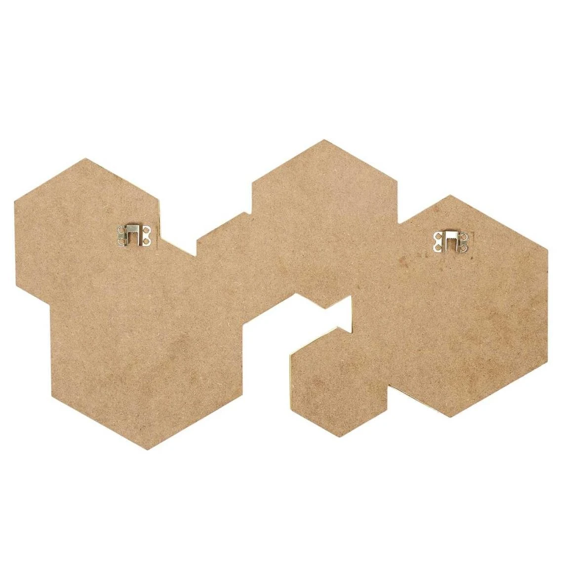 TOILINUX Décoration Murale 6 Miroirs Hexagonaux 57x35cm - Doré 5 TOILINUX Décoration Murale 6 Miroirs Hexagonaux 57x35cm - Doré – Image 3