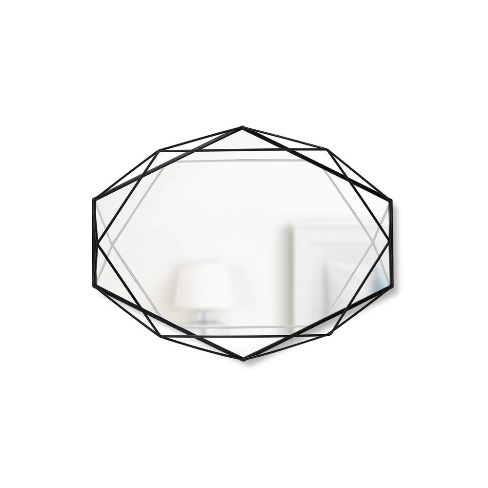 Umbra Miroir Mural Forme Géométrique En Métal PRISMA - Noir 3 Umbra Miroir Mural Forme Géométrique En Métal PRISMA - Noir