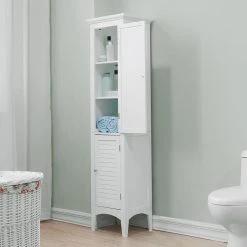 Versanora Armoire De Rangement Colonne Salle De Bain Blanc Ethan Teamson Home EL...