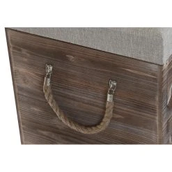 Pegane Ensemble De 2 Coffres / Poufs En Sapin Marron Et Tissu Coloris Crème. -magasin Vente-unique ensemble de 2 coffres poufs en sapin marron et tissu color 13421400 36704008 8 1140x1140