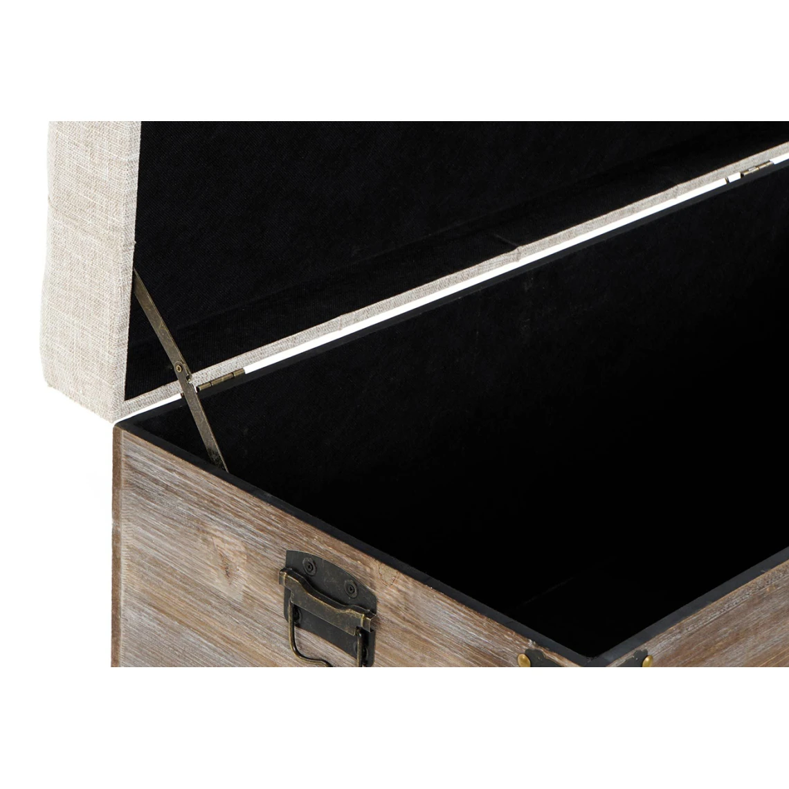 Pegane Ensemble De 3 Coffres / Bancs En Bois Et Polyester Coloris Crème 5 Pegane Ensemble De 3 Coffres / Bancs En Bois Et Polyester Coloris Crème – Image 3