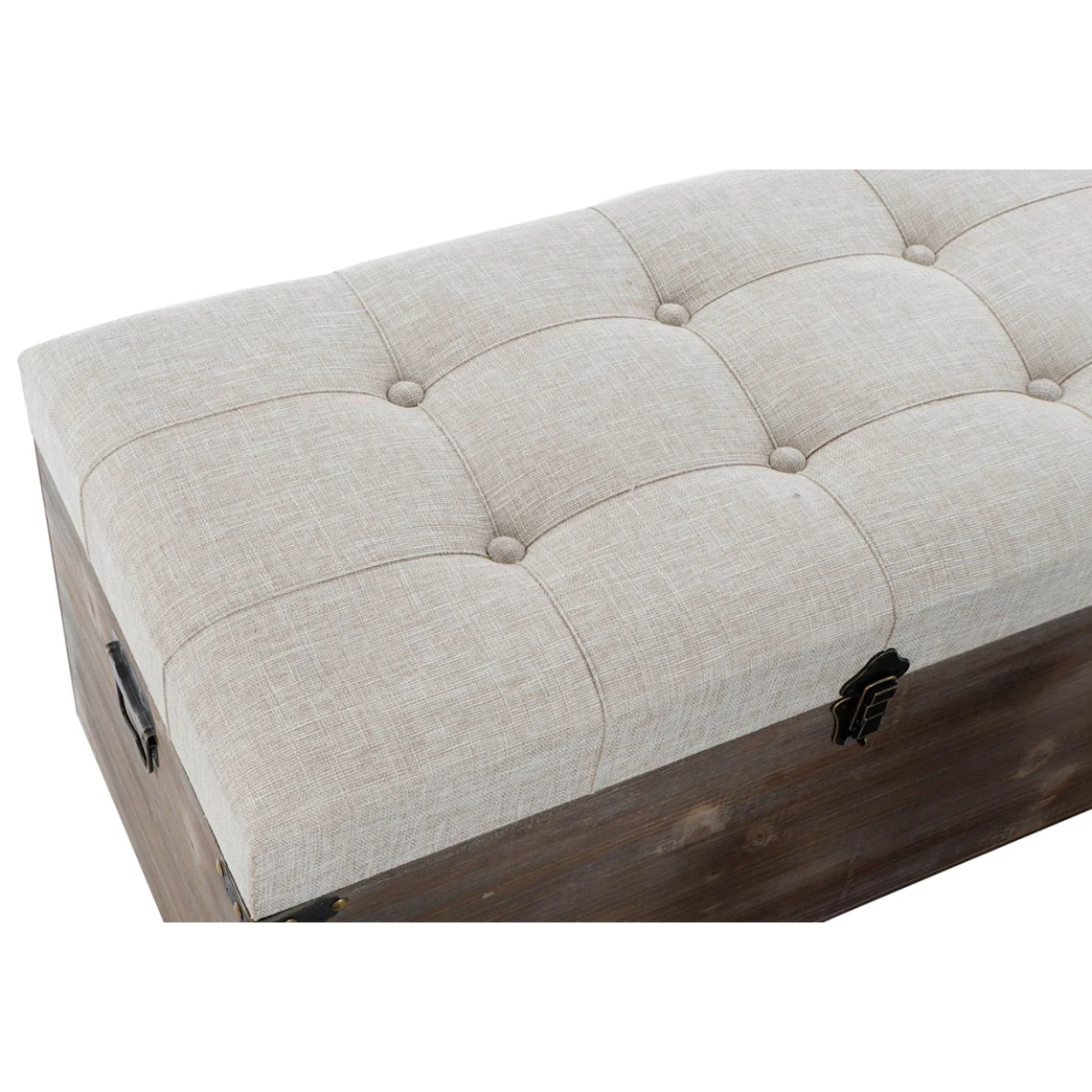 Pegane Ensemble De 3 Coffres / Bancs En Bois Et Polyester Coloris Crème 7 Pegane Ensemble De 3 Coffres / Bancs En Bois Et Polyester Coloris Crème – Image 5