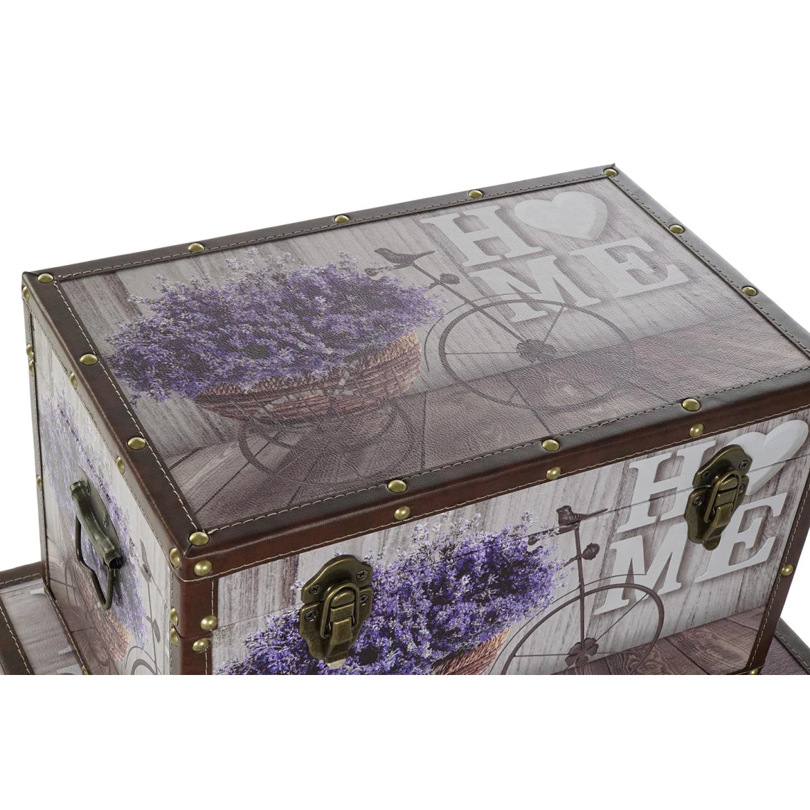 Pegane Ensemble De 3 Coffres En MDF Et Toile Coloris Gris Motif Vélo 6 Pegane Ensemble De 3 Coffres En MDF Et Toile Coloris Gris Motif Vélo – Image 4