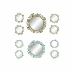 Ensemble De Miroirs DKD Home Decor Champagne Verre Bleu Polypropylène...