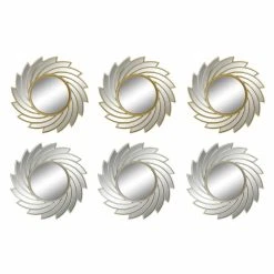 Ensemble De Miroirs DKD Home Decor Champagne Verre Doré Polypropylèn...