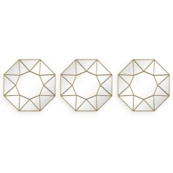 Versa Ensemble De Miroirs Mural Plastique (25 X 25 Cm) (3 Pcs)