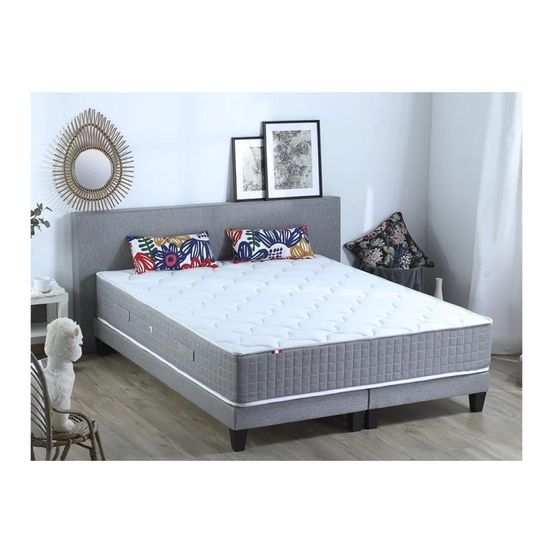 Idliterie Ensemble Matelas Ressort 7 Zones H.30cm + Sommier Fabriqué En France ... 3 Idliterie Ensemble Matelas Ressort 7 Zones H.30cm + Sommier Fabriqué En France ...