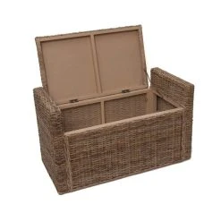 Mendler Coffre De Stockage, Banquette M92 Rotin Avec Coussin Kissen 88cm ~ Gri... -magasin Vente-unique f67af6c26d50a88a6f0ad92e095ccac5