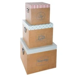 Atmosphera, Createur D'Interieur Lot De 3 Malles Bois Vintages 8 Atmosphera, Createur D'Interieur Lot De 3 Malles Bois Vintages -magasin Vente-unique i2 157039 30092019102050 1