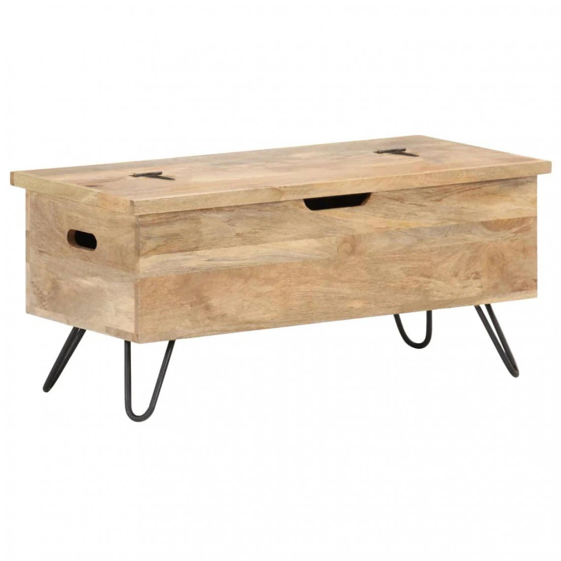 Icaverne - Coffres De Rangement Edition Coffre 90x40x45 Cm Bois Solide... 3 Icaverne - Coffres De Rangement Edition Coffre 90x40x45 Cm Bois Solide...