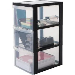 IRIS OHYAMA Armoire De Rangement - 3 Tiroirs De 15 L - Avec Roues - Po...