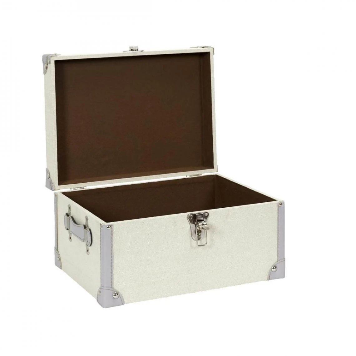 Altobuy KITTY - Lot De 3 Malles De Rangement Blanches Et Grises 6 Altobuy KITTY - Lot De 3 Malles De Rangement Blanches Et Grises – Image 4